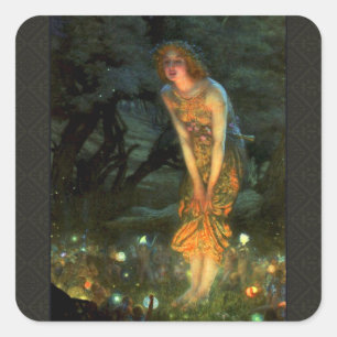 Fairy Circle Fairies Midsummer Eve Square Sticker