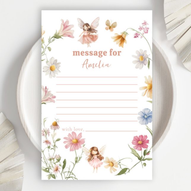 Fairy Colourful Widflower 1st Birthday Message (Creator Uploaded)
