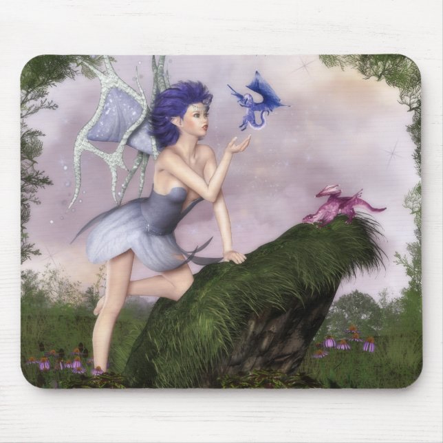 Fairy Conversations: Dragons Mouse Mat (Front)