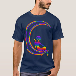 FAIRY CRECENT LUNAR MOON ART LOVE YOU TO THE MOON  T-Shirt