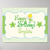Fairy, Custom Birthday Party Poster