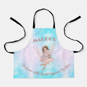 Fairy Cute Blue Pink Girls Personal Apron