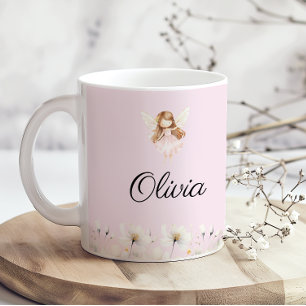 Fairy Cute Garden Enchanted Personalised Name Coffee Mug