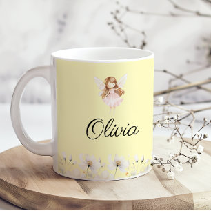 Fairy Cute Garden Enchanted Personalised Name Coffee Mug