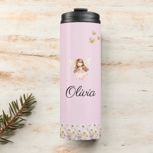 Fairy Cute Garden Enchanted Personalised Name Thermal Tumbler