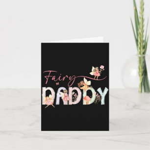Fairy daddy magical floral birthday girl fairytale card