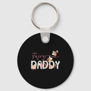 Fairy daddy magical floral birthday girl fairytale key ring