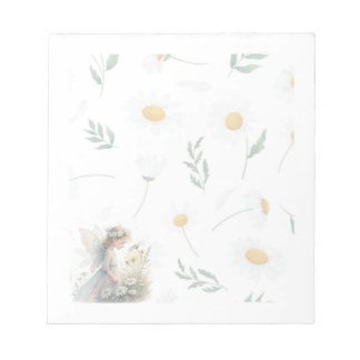 Fairy Daisy Notepad – Whimsical Floral Stationery