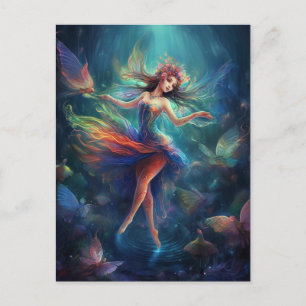 Fairy Dancing Over Water Fantasy Art Postcard