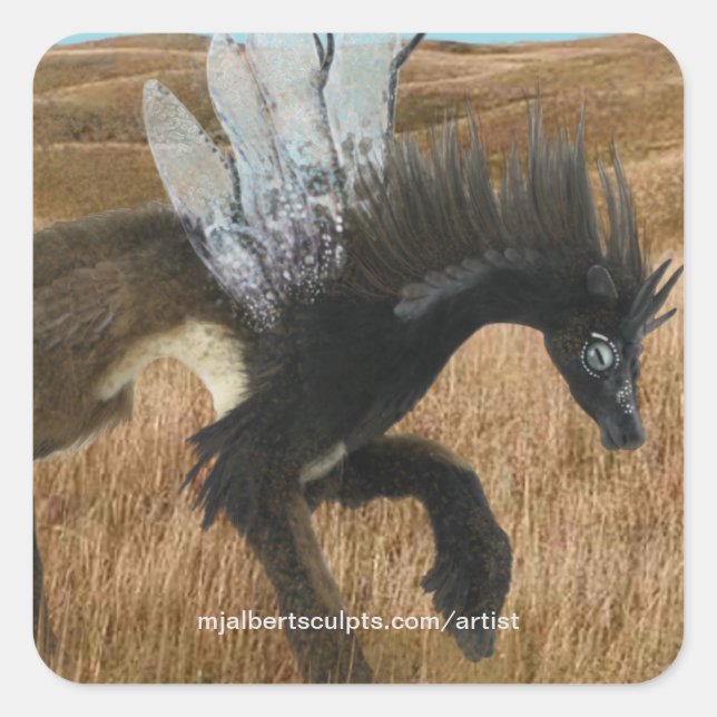 Fairy Deer Dragon Fantasy Creature - Stickers (Front)