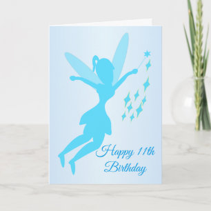 Fairy Design Personalised 11th Birthday Card