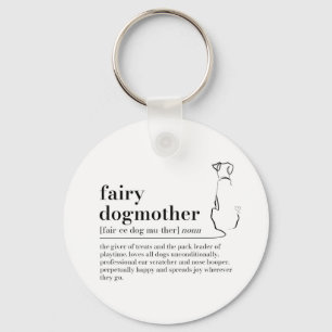 Fairy Dogmother Definition Key Ring, Dog Mum Gifts Key Ring