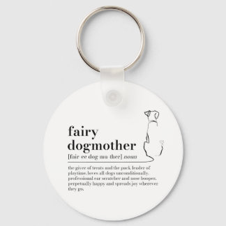 Fairy Dogmother Definition Key Ring, Dog Mum Gifts Ring