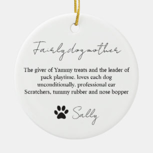 Fairy Dogmother Definition Ornament - Gift Idea fo