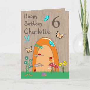 Fairy Door Happy Birthday Folded Greeting Card