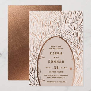Fairy Door Irish Folklore Fairytale Tree Wedding Invitation