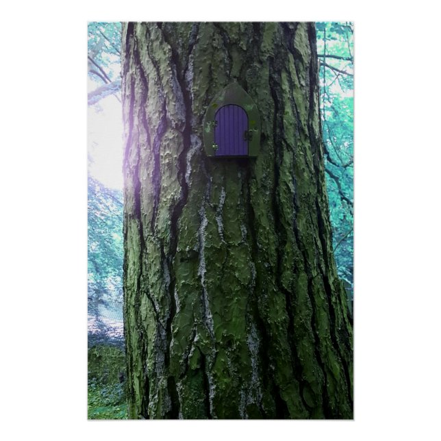 Fairy Door on Tree Poster (Front)