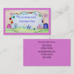 Fairy Doors Watercolor Mum Business Card