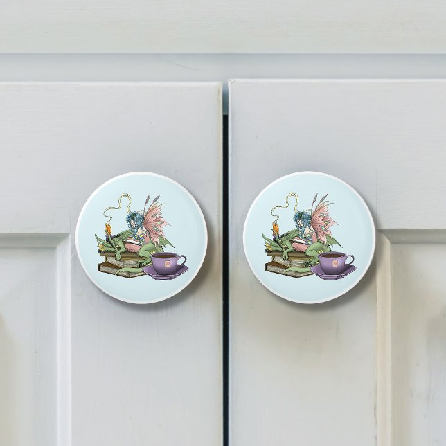 Fairy Dragon Books Tea Friendship  Ceramic Knob (Creator Uploaded)