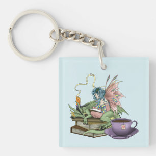Fairy Dragon Books Tea Friendship  Key Ring