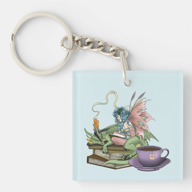 Fairy Dragon Books Tea Friendship  Key Ring (Front)