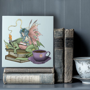 Fairy Dragon Books Tea Friendship  Tile