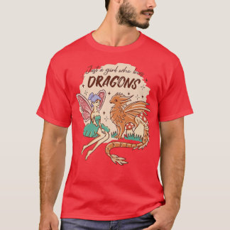 Fairy Dragon Love Girls Children Fairy Tale Fabulo T-Shirt