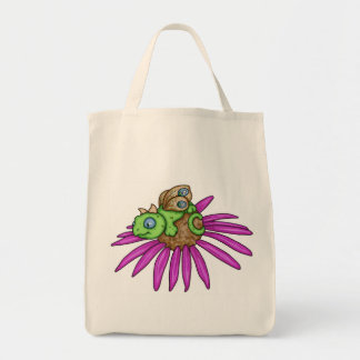 Fairy dragon on a coneflower by Carrie Michael Tote Bag