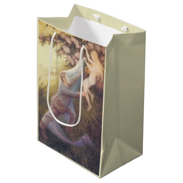 Fairy Dream (by Theodor Severin Kittelsen) Medium Gift Bag (Front Angled)