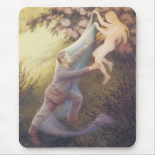 Fairy Dream (by Theodor Severin Kittelsen) Mouse Mat