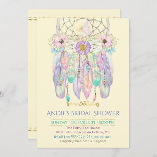 Fairy Dream Catcher Boho Any Colour Paper Invitation