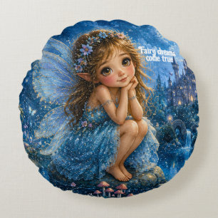 Fairy Dreams Come True Round Cushion