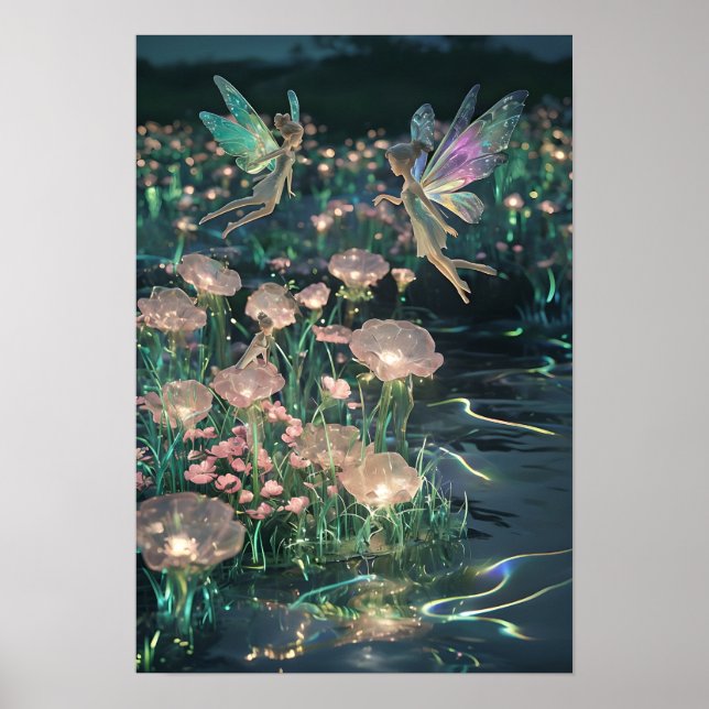 Fairy Dreamscape Wall Art Enchanted Fairies (Front)