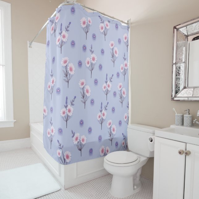 Fairy Dust Daisies Shower Curtain (In Situ)