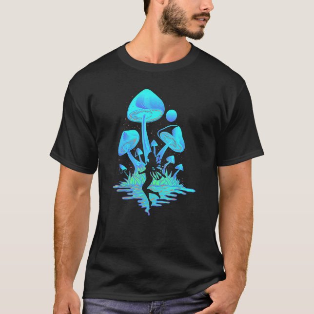 Fairy Dust Mushrooms Fairycore Goblincore Love Fae T-Shirt (Front)