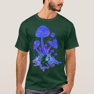 Fairy Dust Mushrooms Rose Fairycore Goblincore Fae T-Shirt