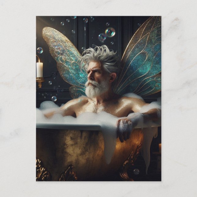 Fairy Elder in the Bubblebath Postcard (Front)