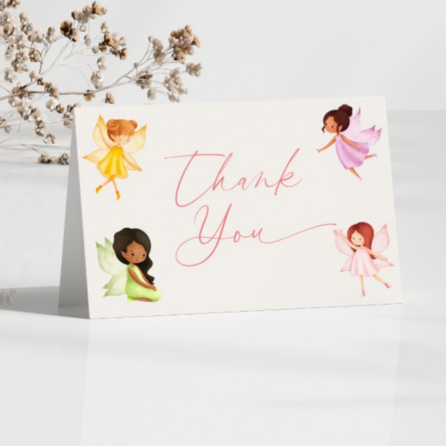 Fairy Enchanted Fairies Baby Shower Thank You Card (Creator Uploaded)