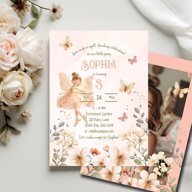 Fairy Enchanted Garden Birthday Invitation Card (Creator Uploaded)