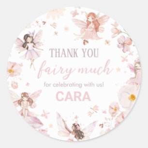 Fairy Enchanted Garden Birthday Party Classic Round Sticker