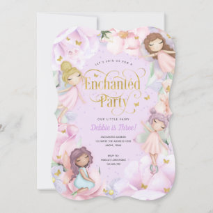 Fairy Enchanted Party, Garden Flower girl birthday Invitation