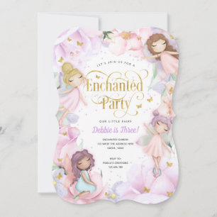 Fairy Enchanted Party, Garden Flower girl birthday Invitation