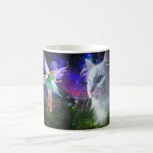 Fairy Encounters Cat Coffee Mug