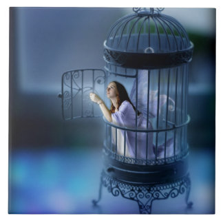 Fairy Escaping Her Gilded Cage Tile