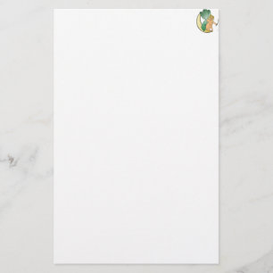 Fairy/Faerie/Pixie Girl on Crescent Moon with Wand Stationery