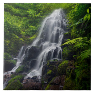Fairy Falls Colombia River Gorge Oregon. Tile