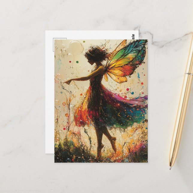 Fairy Fantasy Postcard (Front/Back In Situ)