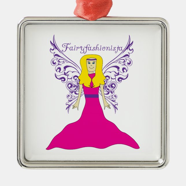 Fairy Fashionista Metal Tree Decoration (Front)
