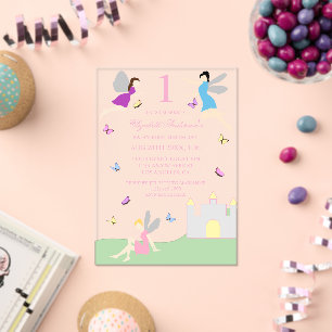 Fairy First Birthday Acrylic Invitations