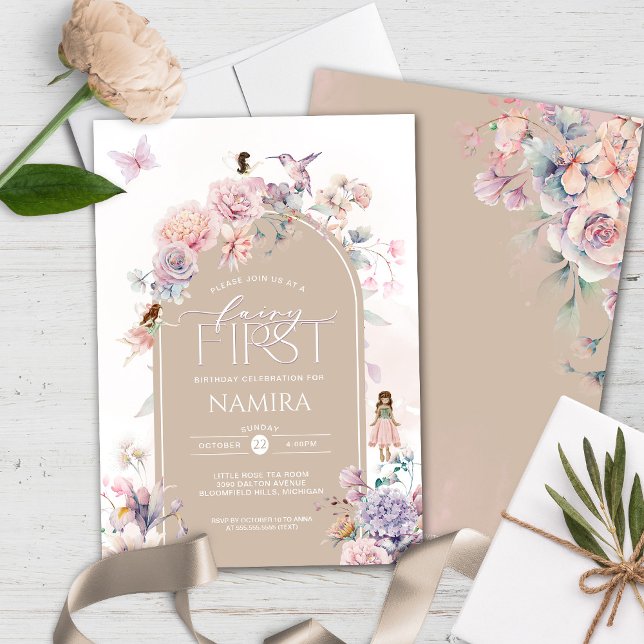 Fairy First Birthday Enchanted Garden Party Invitation (Creator Uploaded)